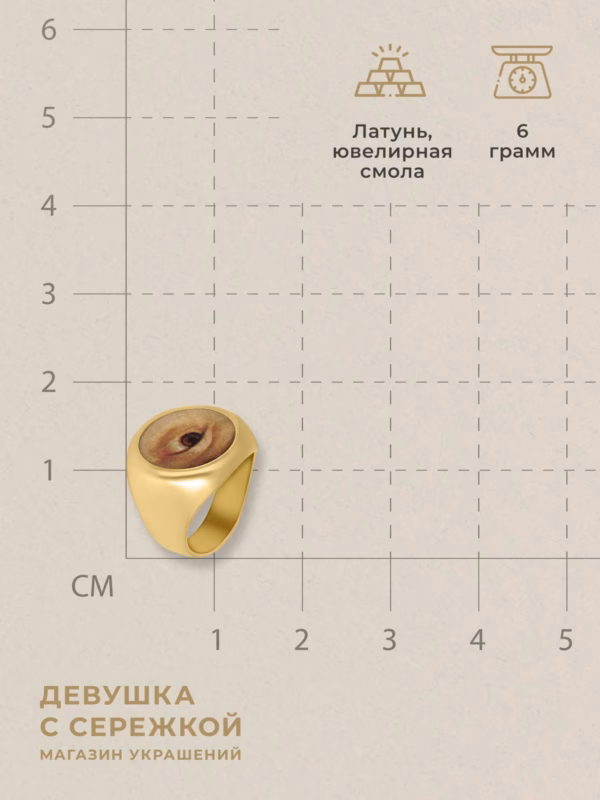 Кольцо-печатка «Взгляд мужчины» — фото 4