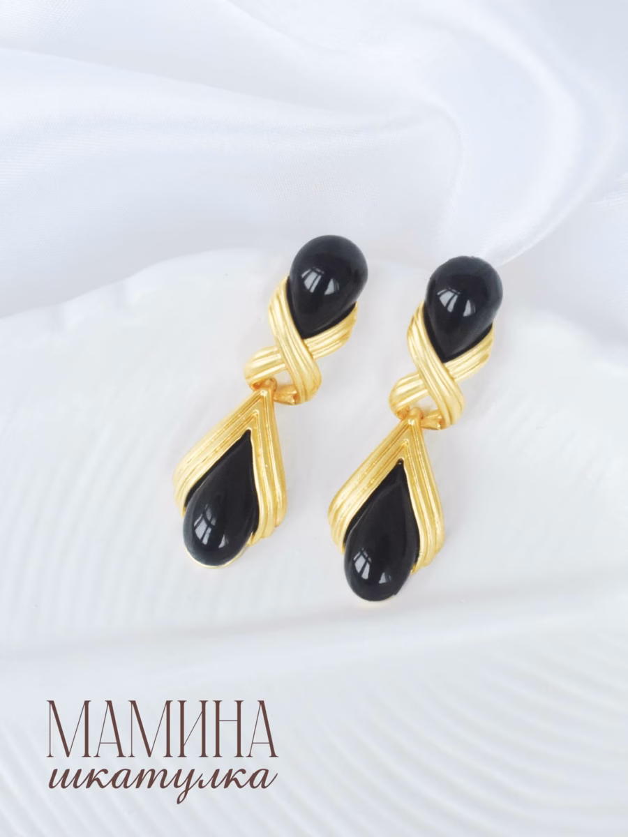 Сережки «Инес», золотистые