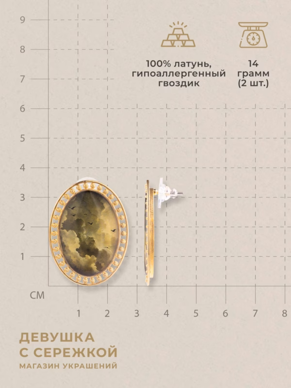 Сережки «Облака» — фото 3